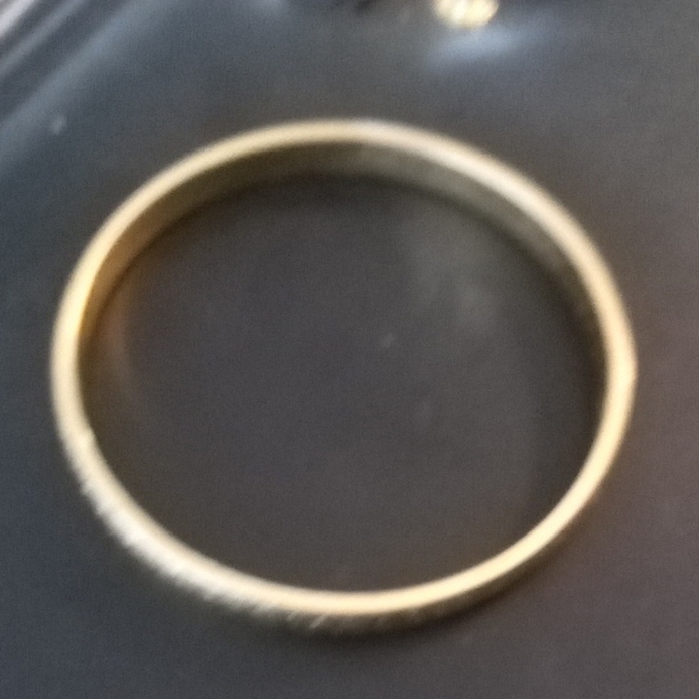 Simple Gold Narrow Bangle Bracelet